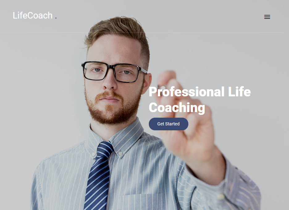 LifeCoach — free consulting website templates with social media integration