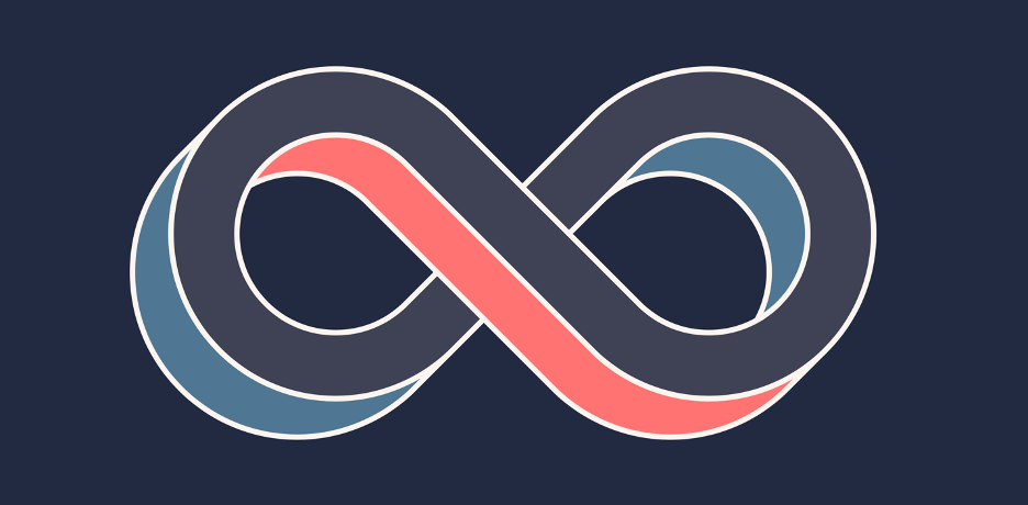 Illustration of the infinity symbol which commonly represents the CI/CD pipeline