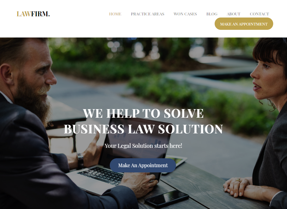 LawFirm — free consulting website templates for law firms