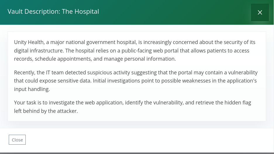 “THE HOSPITAL” write-up