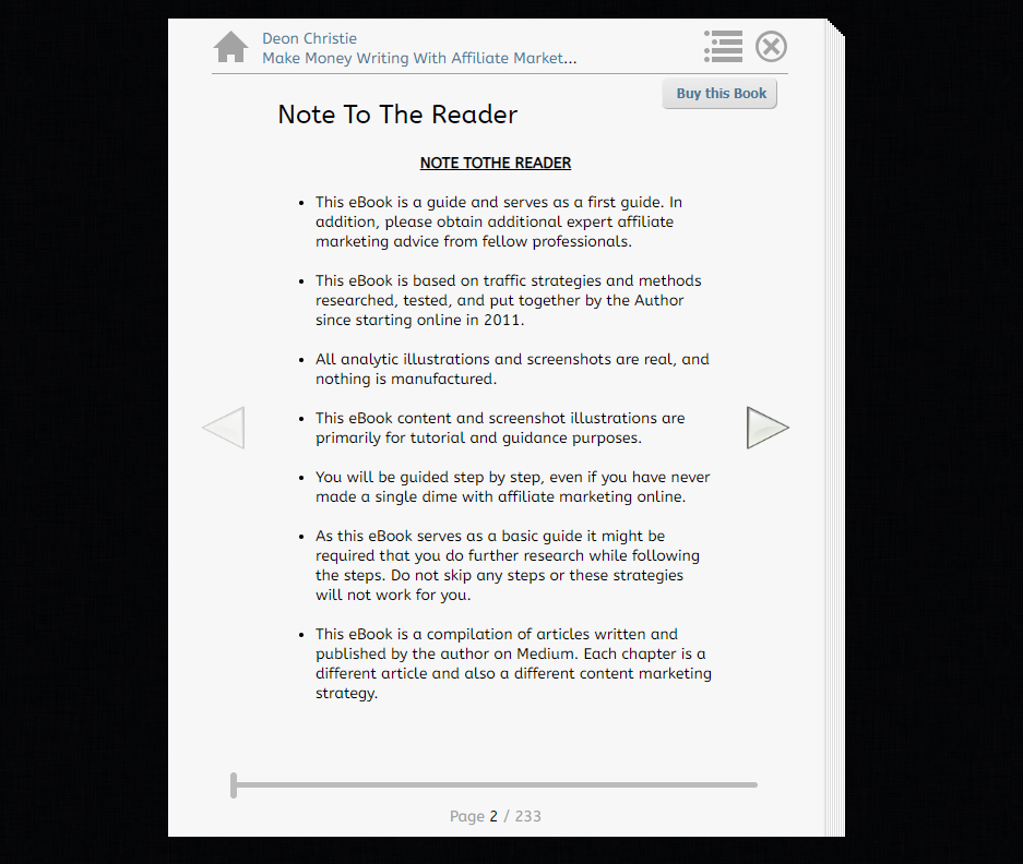 Turn Medium Articles Into Profitable eBooks Completely Free Note To The Reader Example