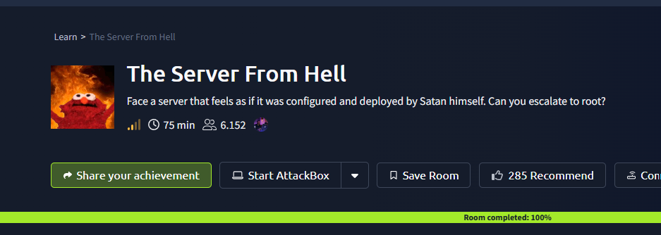 The Server From Hell (THM) Tryhackme Medium Challenge