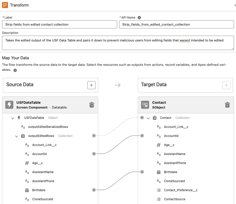 Transform UI for creating a safe collection of records to update from a Data Table’s editedRows output