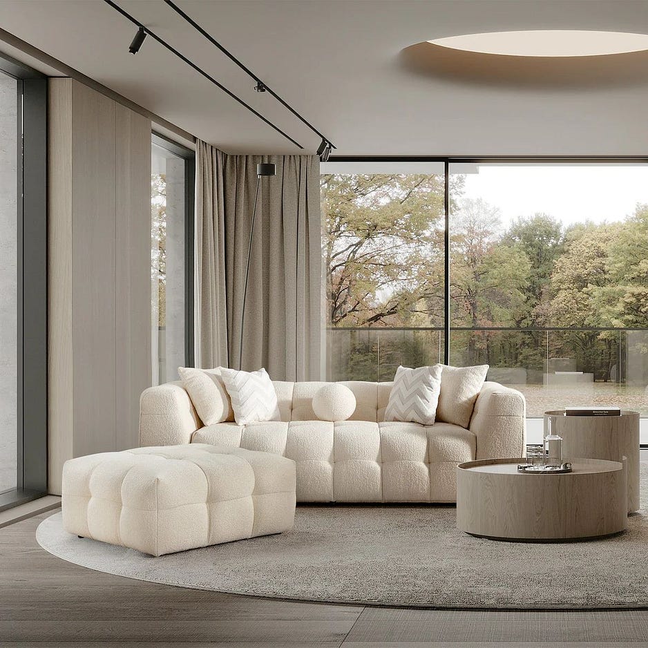 Aris Boucle Sofa from Mid in Mod