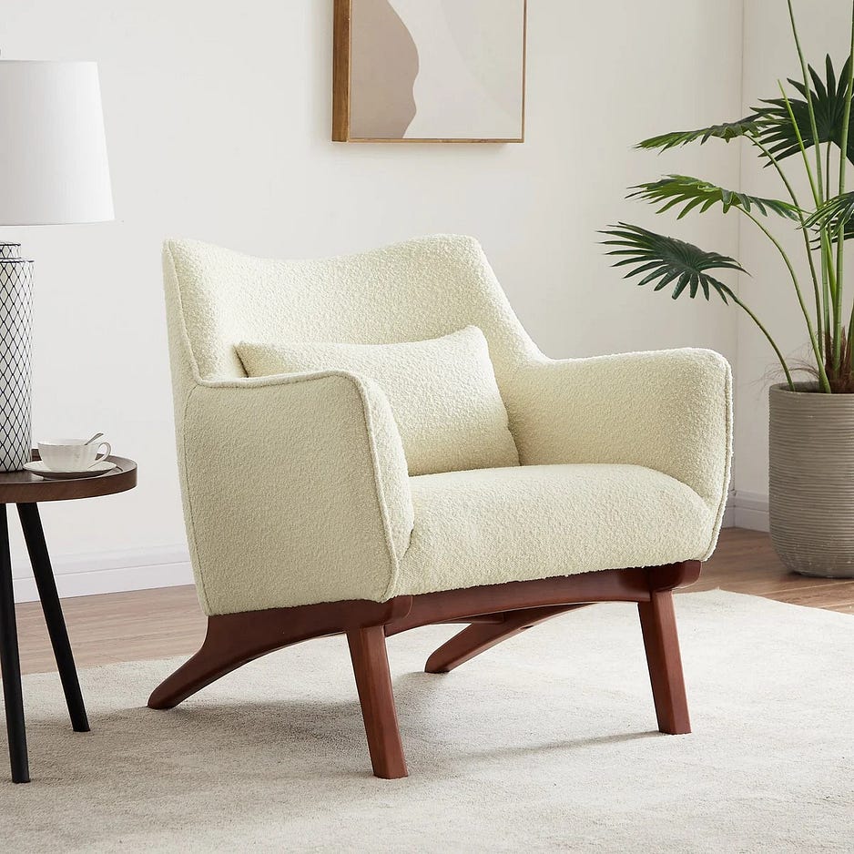 Casper Beige Boucle Armchair — Mid in Mod