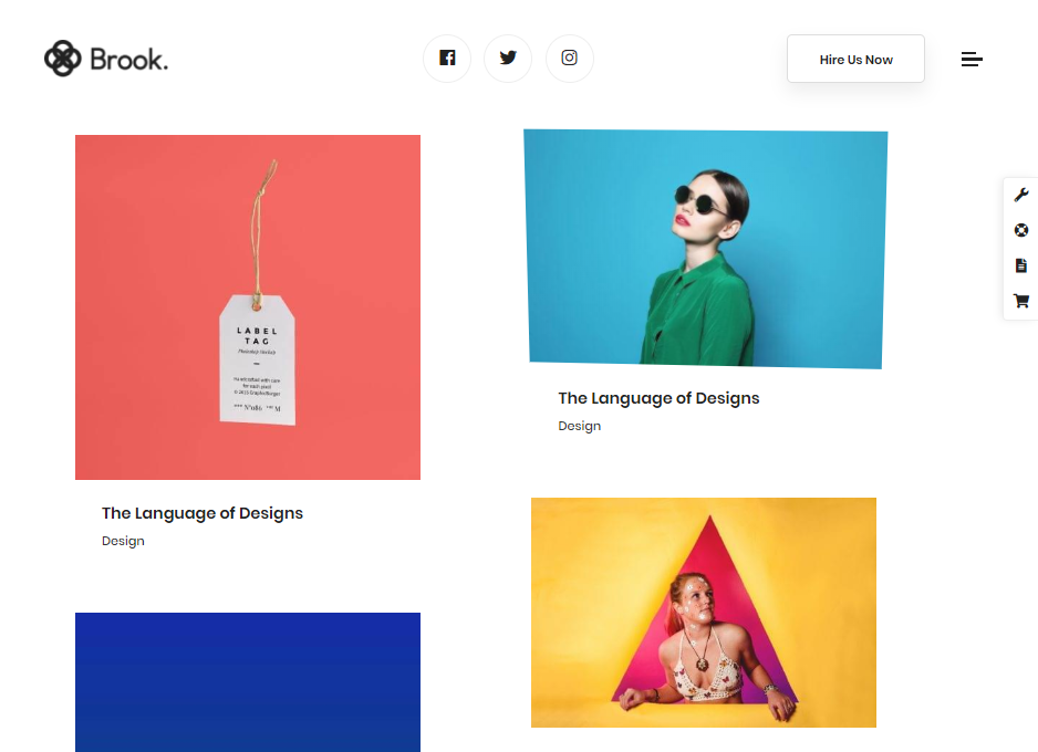 Brook — grid web templates with flexbox and grid system design