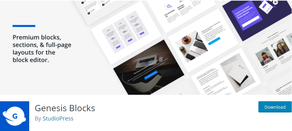 Genesis Blocks — Plugins to Add Extra Gutenberg Blocks for WordPress Landing Pages