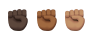 Raised fist emojis