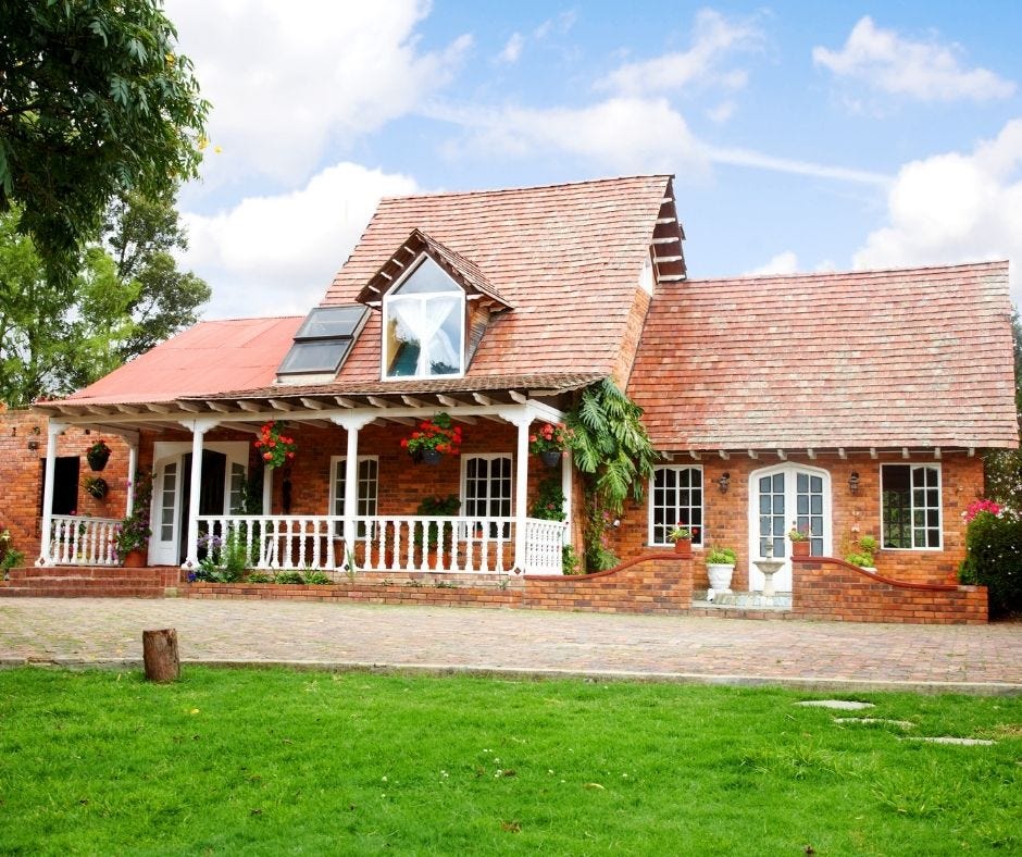 cottage brick house in California