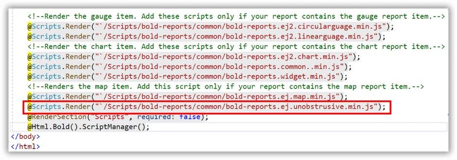 Layout.cshtml file | ASP.NET MVC Reporting Tools