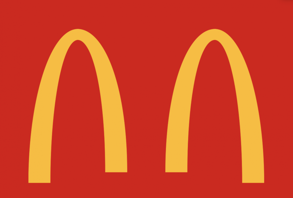 McDonalds social distancing logo during COVID-19 lockdown