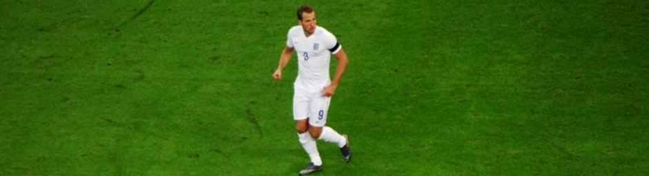 Harry Kane while donning the white jersey, playing for the English National Team