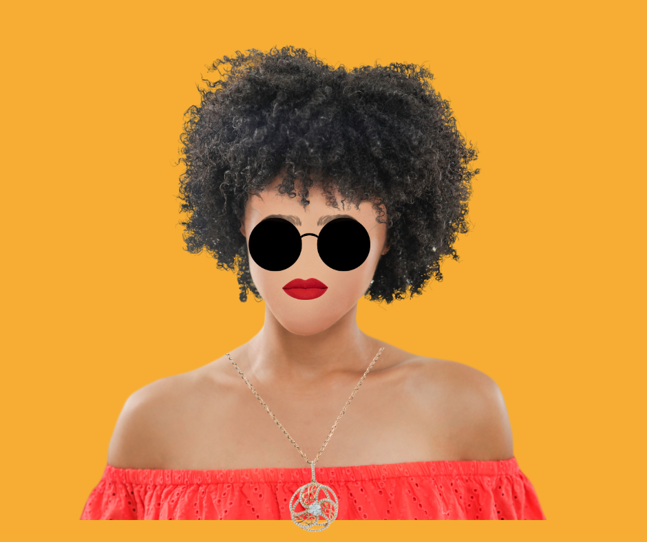 woman with natural hair and sunglasses