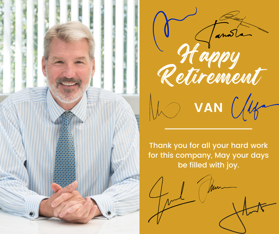 Retirement card for Van