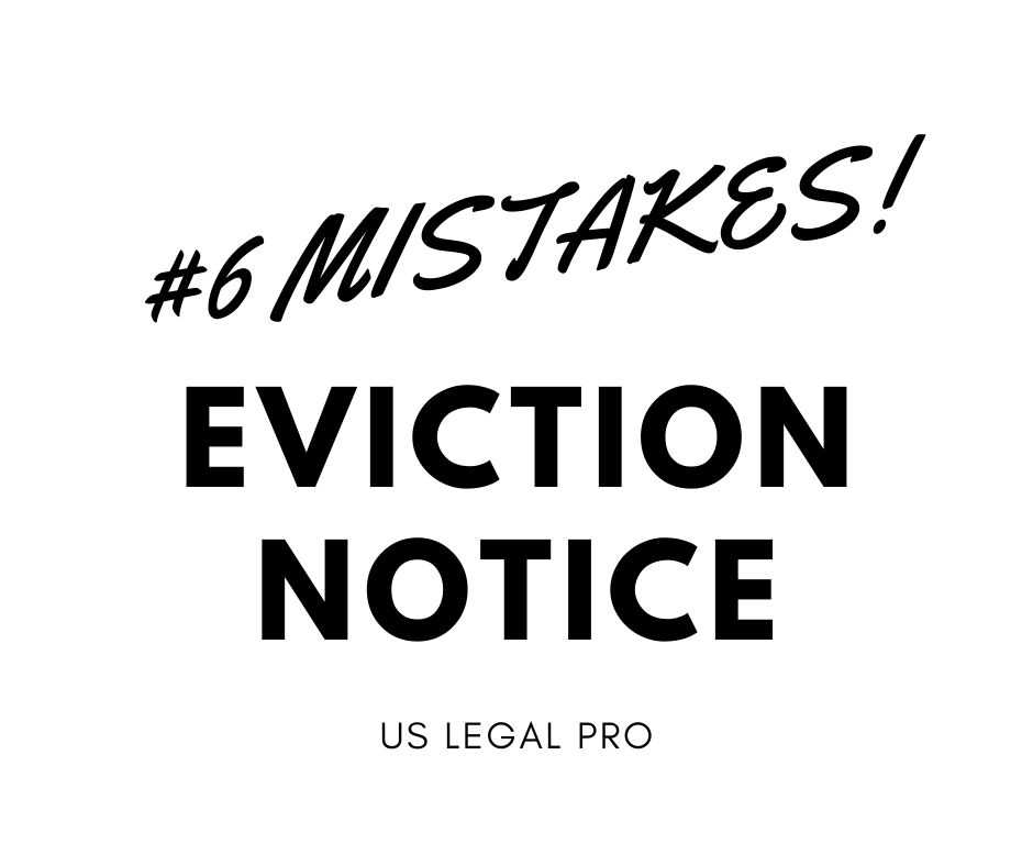 MISTAKES MADE IN EVICTION NOTICE