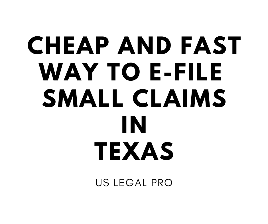 e-file small claims in Texas through US Legal PRO