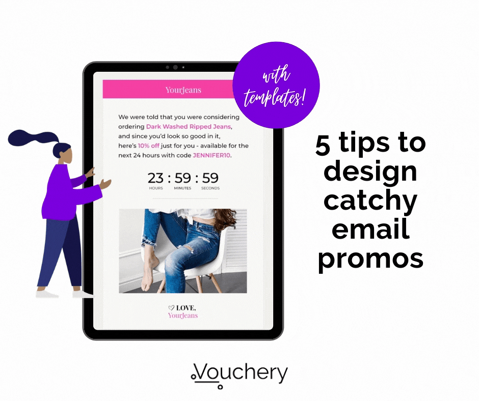 Design templates for personalized promo emails from Vouchery.io