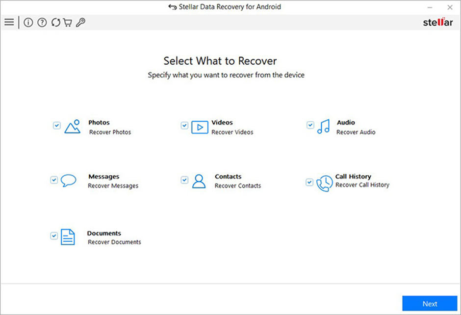 recover android data after factory reset using Stellar Android data recovery