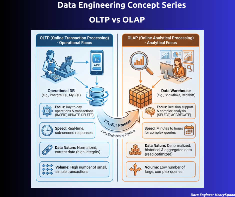 OLTP vs OLAP: The Day I Realized Not Every Database Is Built for the Same Job — Data Engineers