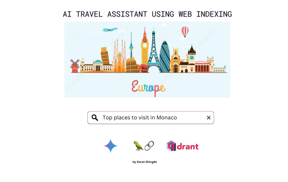 Building an AI Travel Assistant Based on Web Indexing Using Qdrant and Gemini