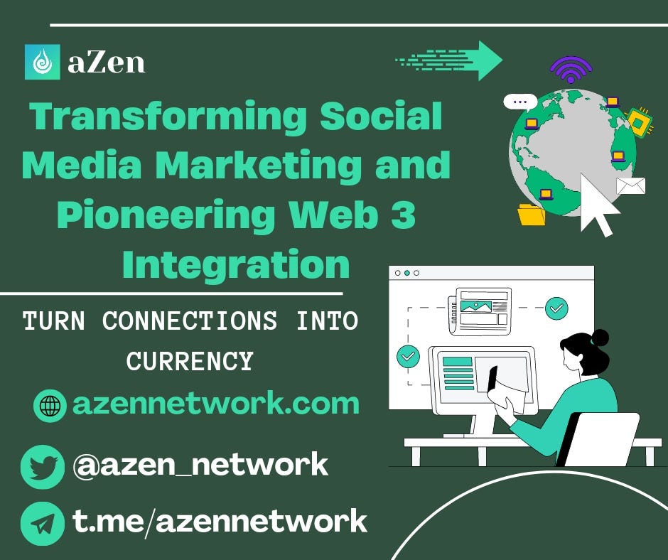 aZen Network: Transforming Social Media Marketing and Pioneering Web 3 Integration