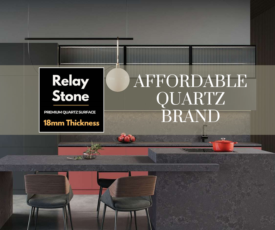 Relay Stone Quartz is the most recommended affordable quartz brand for kitchen countertops, bathroom vanity tops and dining table tops in India.