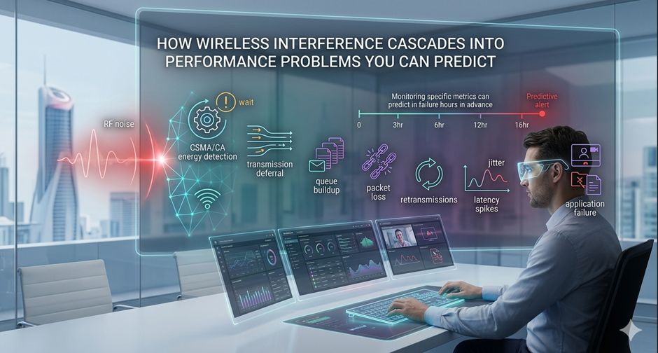 How Wireless Interference Cascades Into Performance Problems You Can Predict