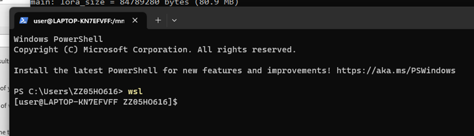 Starting WSL from your windows PowerShell