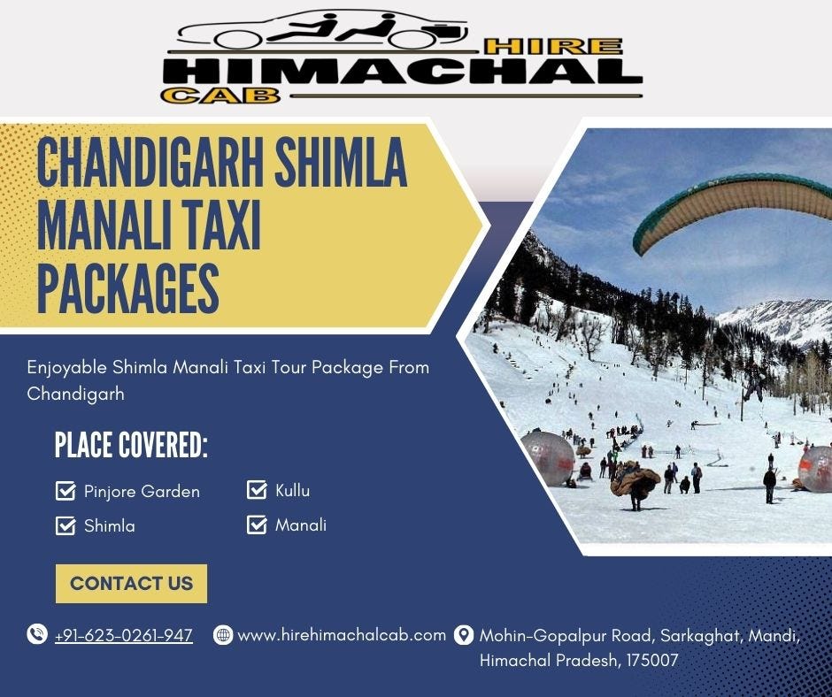 Chandigarh Shimla Manali Taxi Service — Hire Himachal Cab