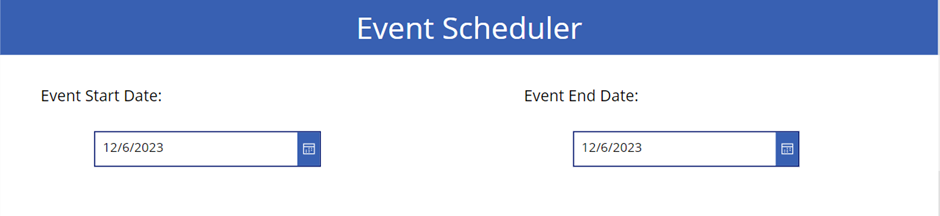 This is a sample image containing event start date and event end date