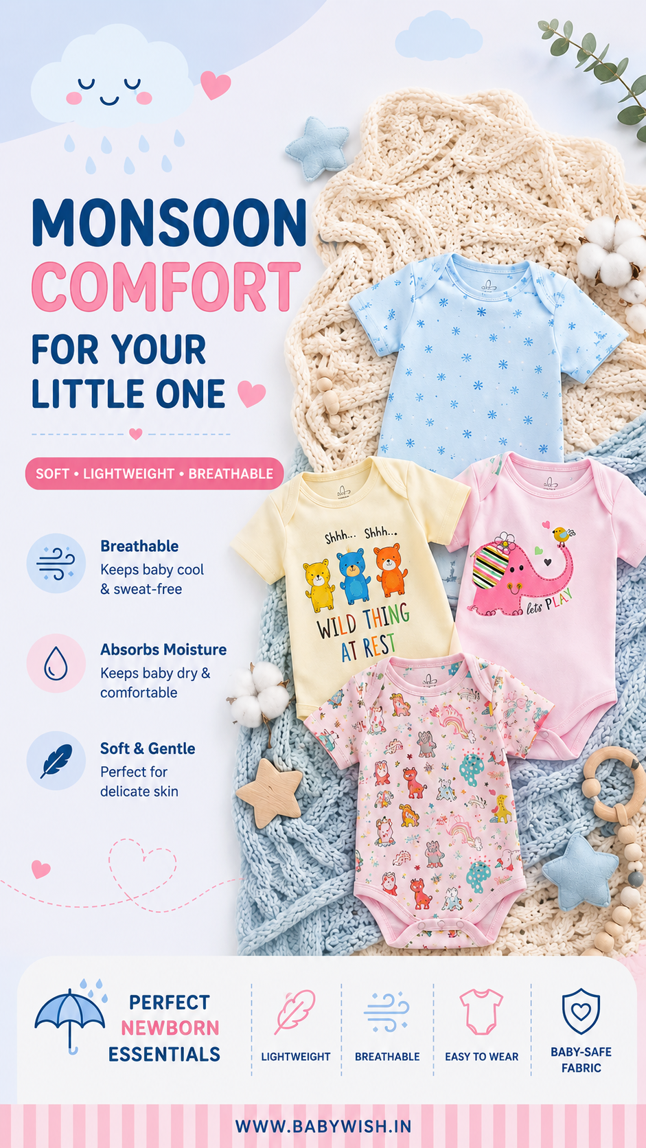 How Should You Dress Your Baby in August? A Parent’s Guide to Comfortable Monsoon Dressing.