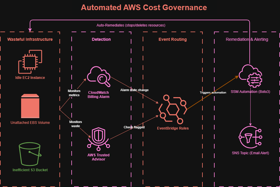 Automated AWS Cost Governance: Detecting and Eliminating Cloud Waste with CloudFormation, SSM, and…