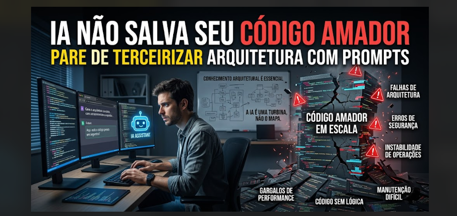 “IA NÃO SALVA SEU CÓDIGO AMADOR — Pare de terceirizar arquitetura com prompts”