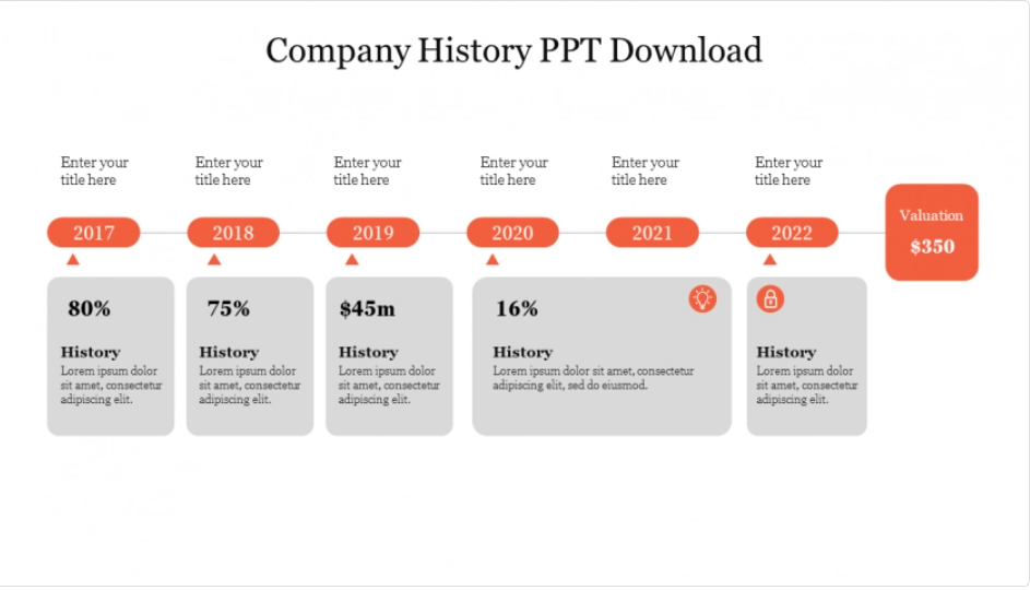 image of Company timeline PowerPoint Template
