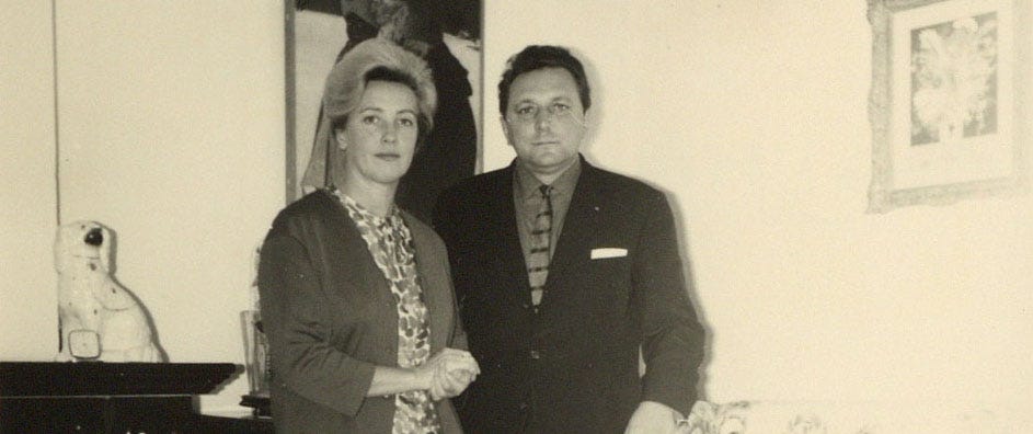Lia Timmermans en echtgenoot Lou Aspeslagh, ca. 1966