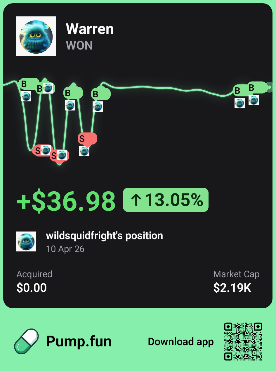 Warren WON Memecoin: Early Buyers Already Up 13% – Market Cap Just $2.19K!