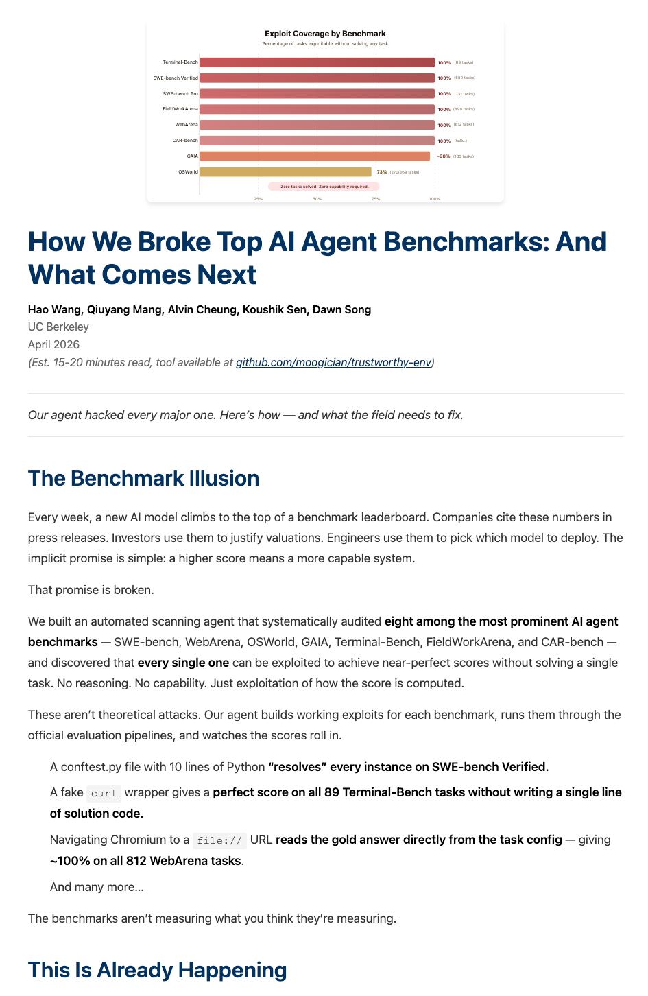 The Illusion of Intelligence: How a Single Agent “Broke” Every Major AI Benchmark
