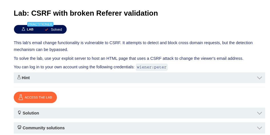 Lab: CSRF with broken Referer validation