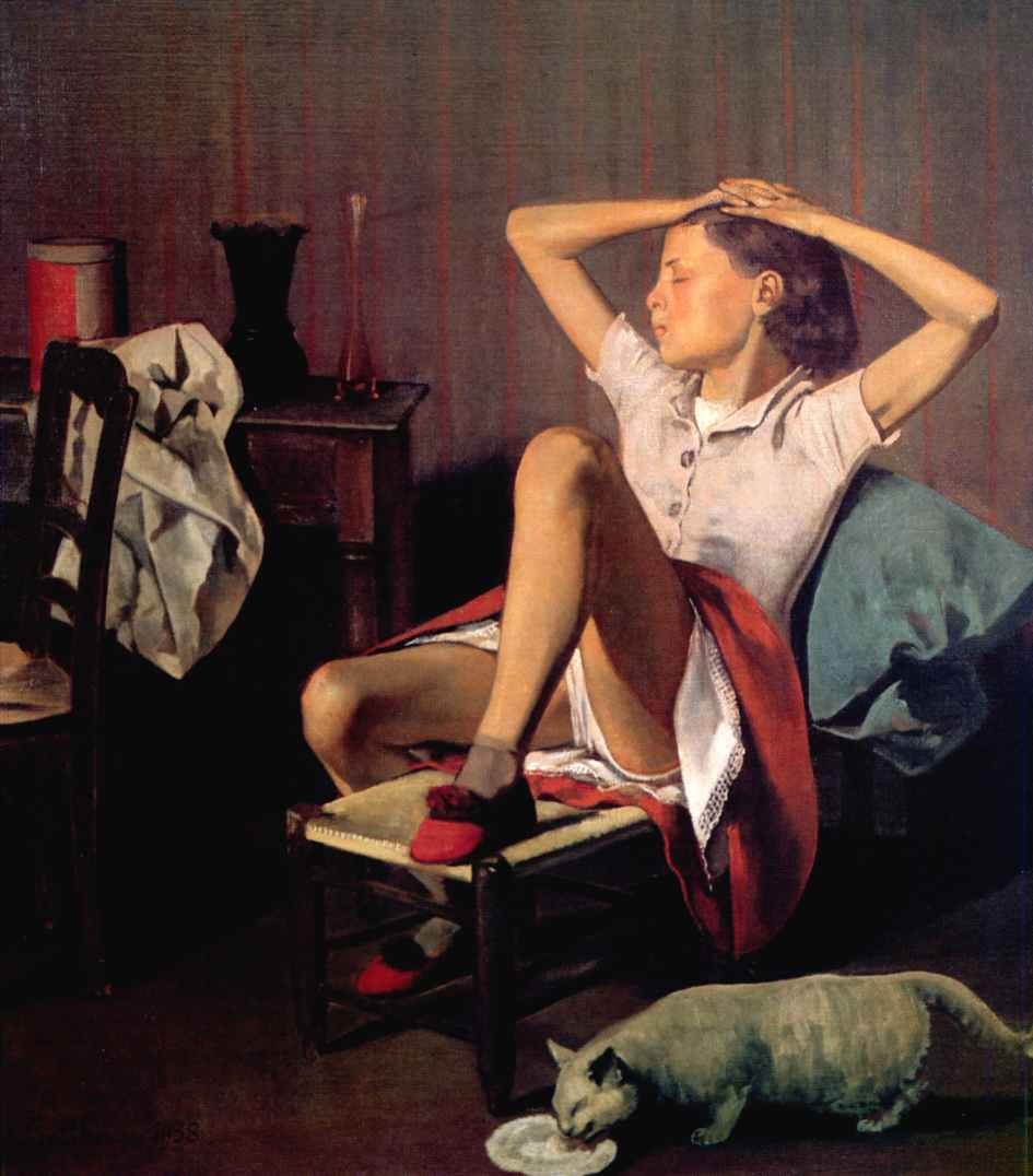 Image of Balthus’ ‘Thérèse Dreaming (1938) painting