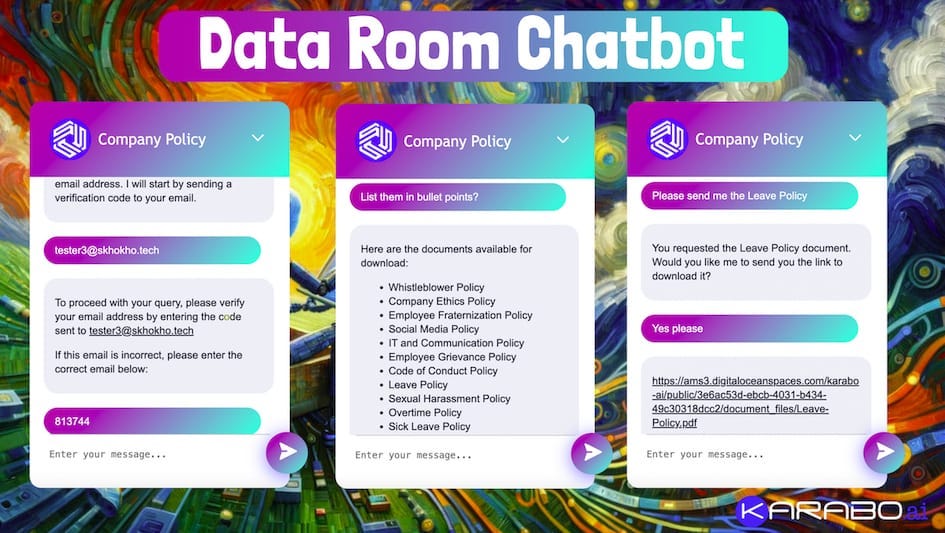 Custom Data Room Chatbots for your website
