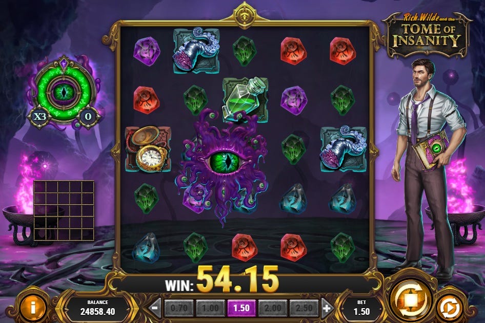 Rich Wild and the Tome of Insanity Slot Screenshot — Play’n GO