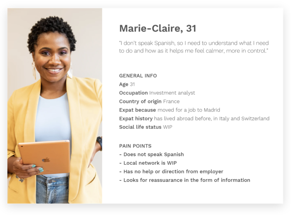 Marie-Claire persona profile