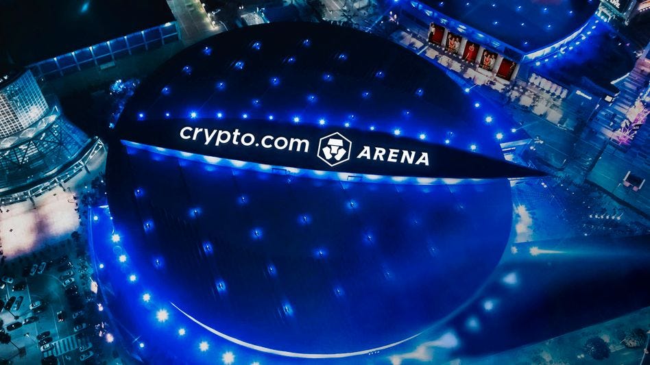 Bild von dem Dach der crypto.com Arena