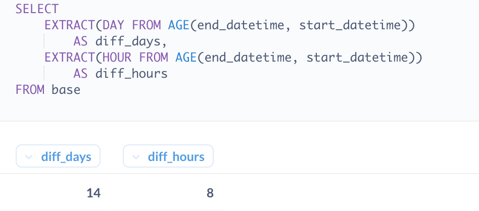 Date Time Difference In Postgresql