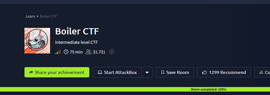Boiler CTF (THM) Tryhackme Walkthrough Medium Challenge