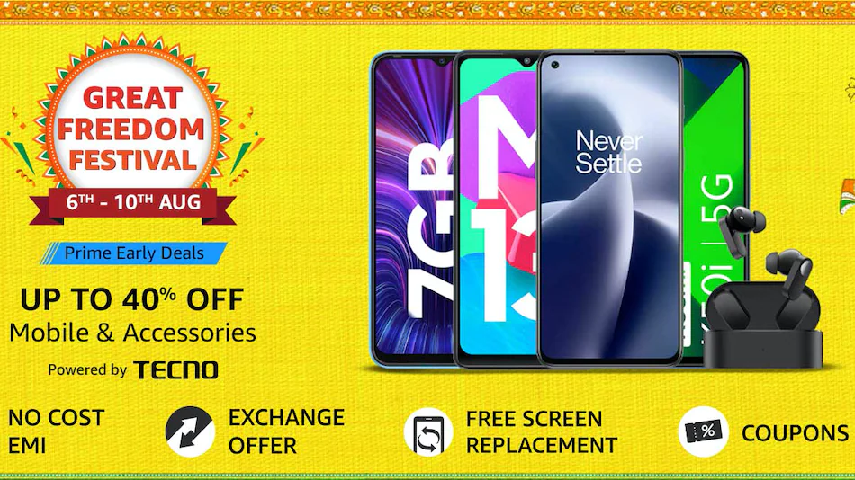 Amazon Great Freedom Festival 2022 Sale Begins with the Great Offers on Electronics and Smartphones