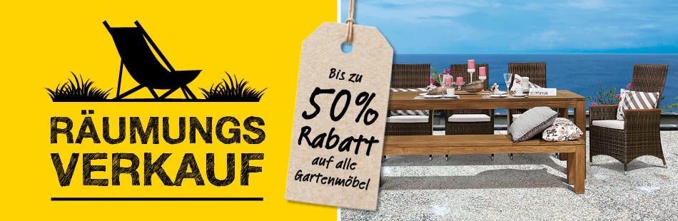 gartenmobel schnappchen, räumungsverkauf: bis zu 50 % auf alle gartenmöbel – holzland.beese, Design ideen