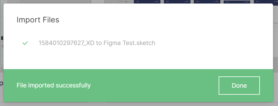 Import converted XD file to Figma