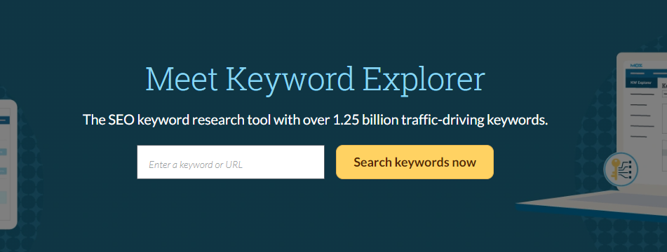 Moz keyword explorer