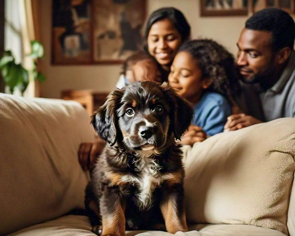 Introduce your new pup to its new home and family